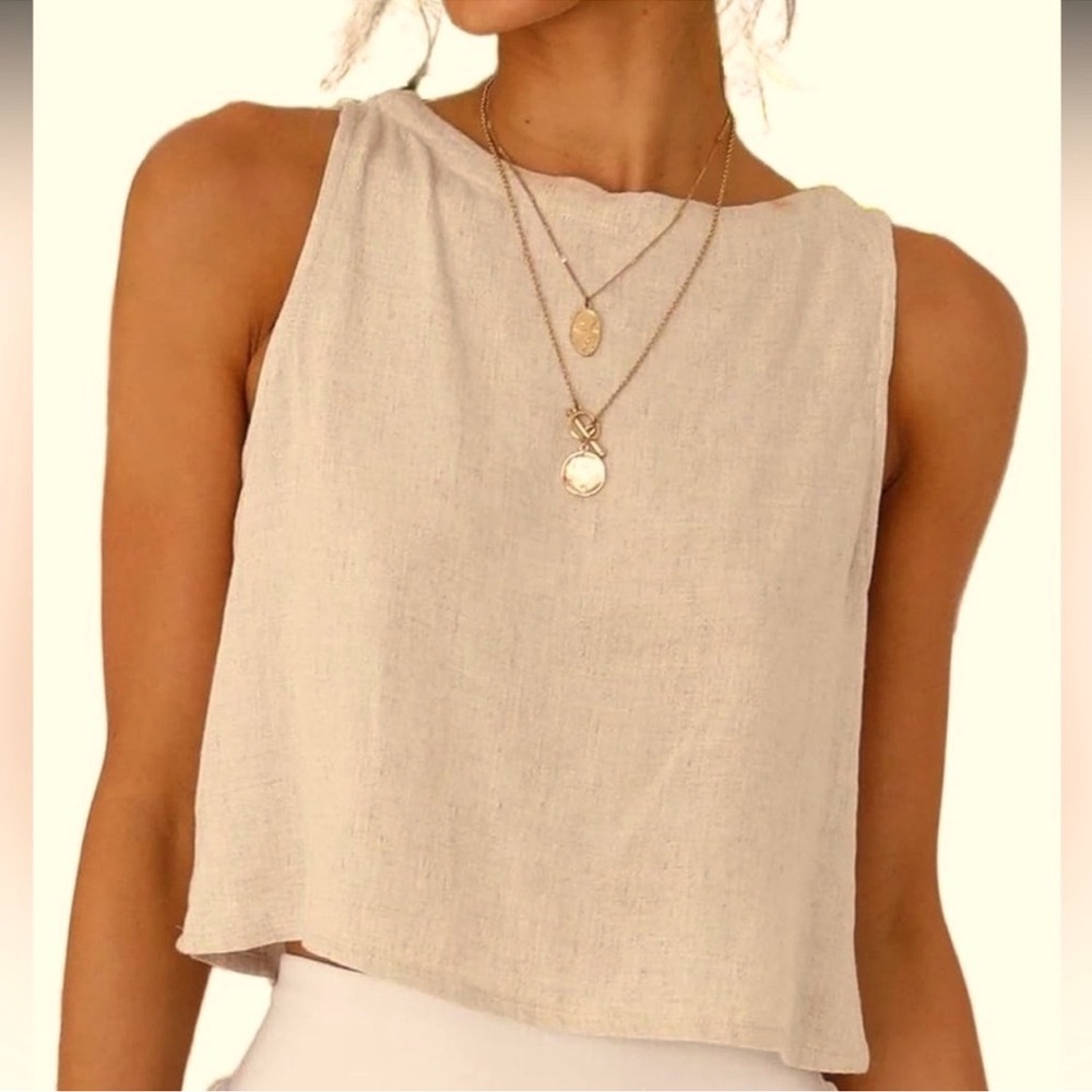 A New Day NWT linen blend tank top